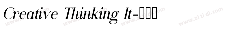Creative Thinking It字体转换
